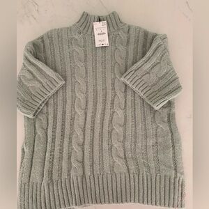 Zara green cable knit sweater